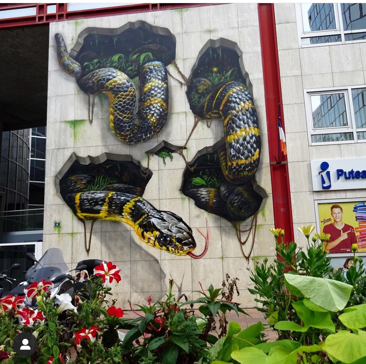 Trompe-l'œil par Braga Last One - Espace Jeunesse de Puteaux - 2022