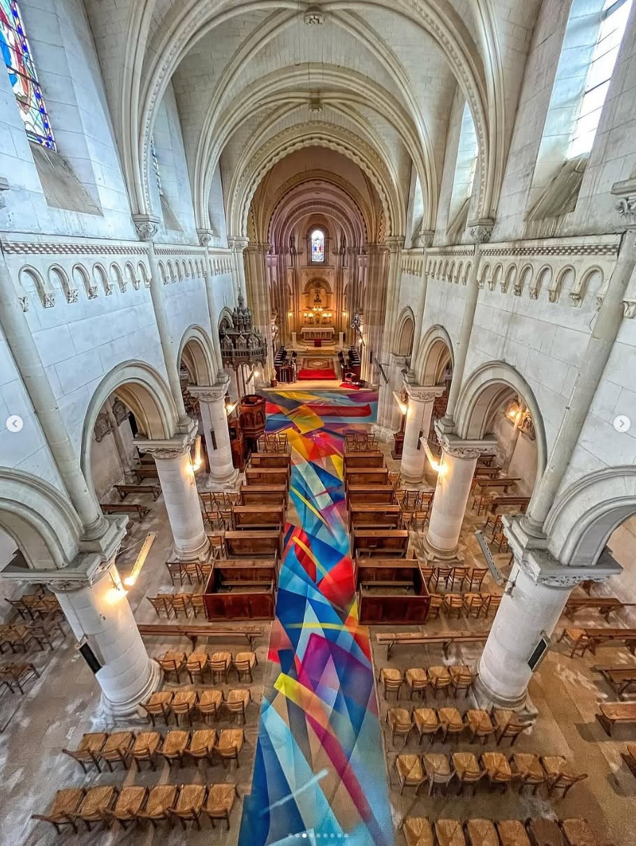 Fresque par Madc - Église de Limésy, Eure - Festival Inspire 2025
