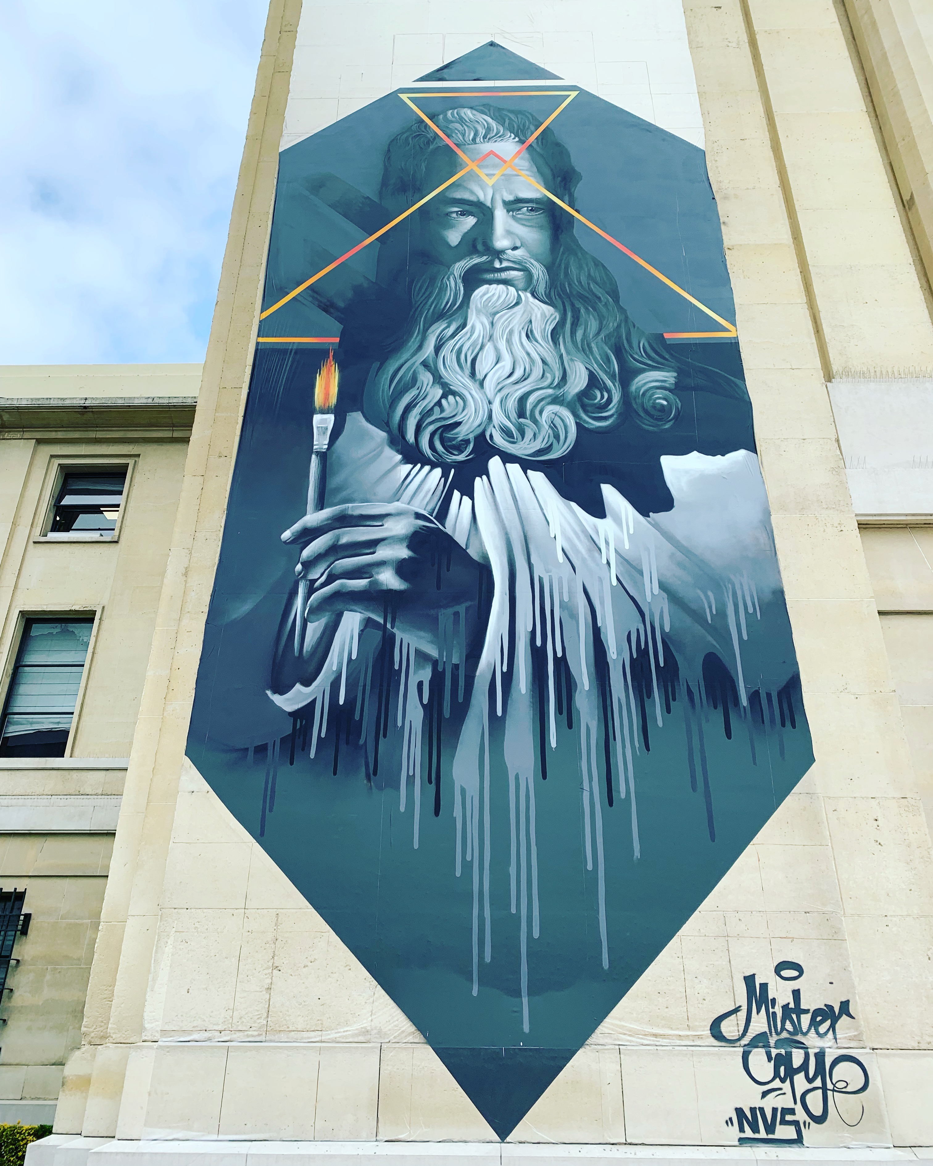 Fresque par Mister Copy - Graffic Art Festival - Mairie de Puteaux - 2020